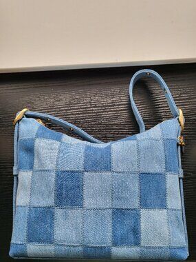 Coachtopia Alter/Ego Shoulder Bag in Checkerboard Upcrafted Denim